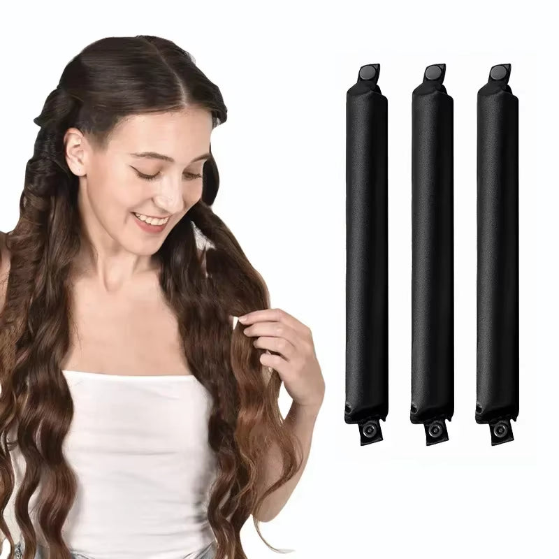 Heatless Curling Rod Headband Satin Hair Curler No Heat Hair Rollers Lazy Curls Soft Curlers Sleeping Flexi Rods Styling Tools