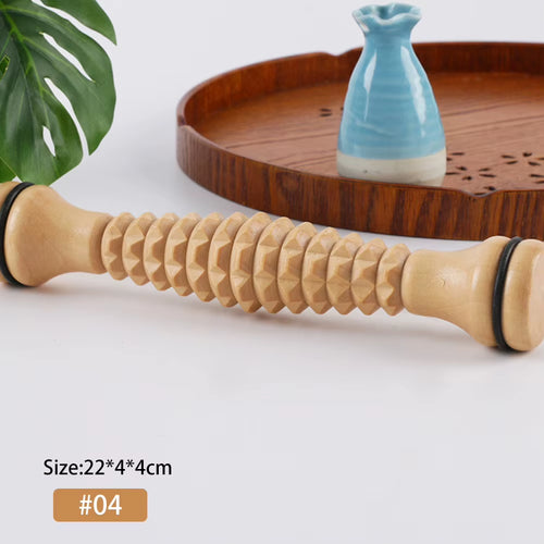 Wooden Body Massage Tool Foot Reflexology Acupuncture Thai Massage Roller Therapy Meridians Scrap Lymphatic Health Care