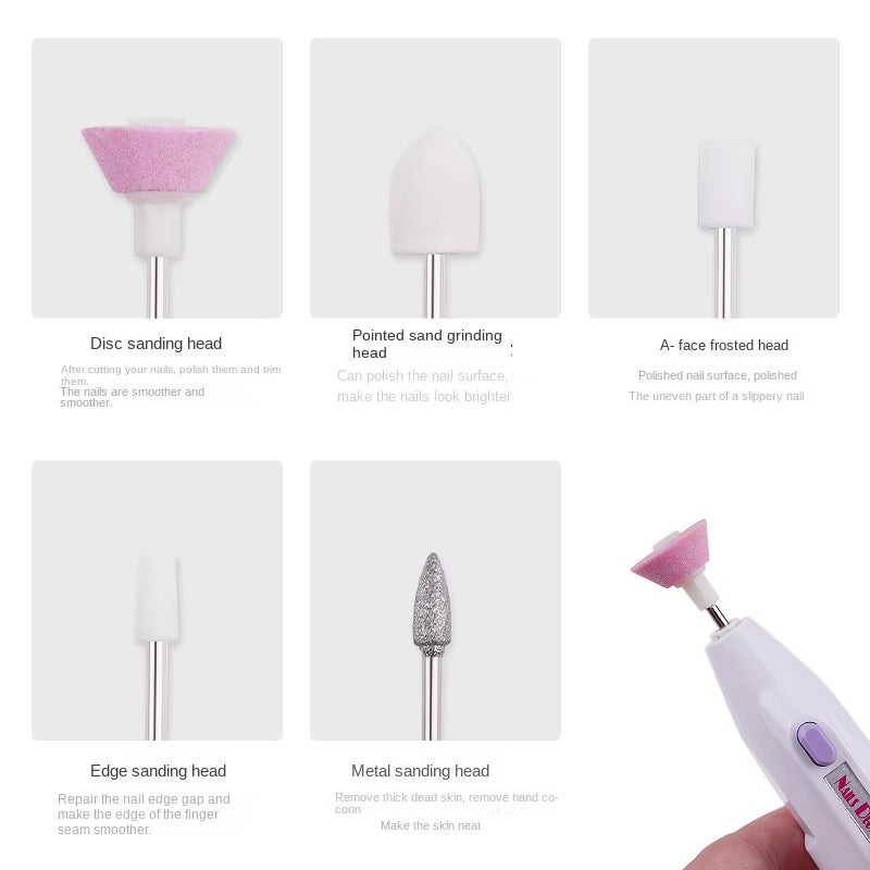 Nail Polisher MINI Electric Nail Drill Kit Manicure Pedicure Grinding Polishing Nail Art Sanding File Pen Tools Machine