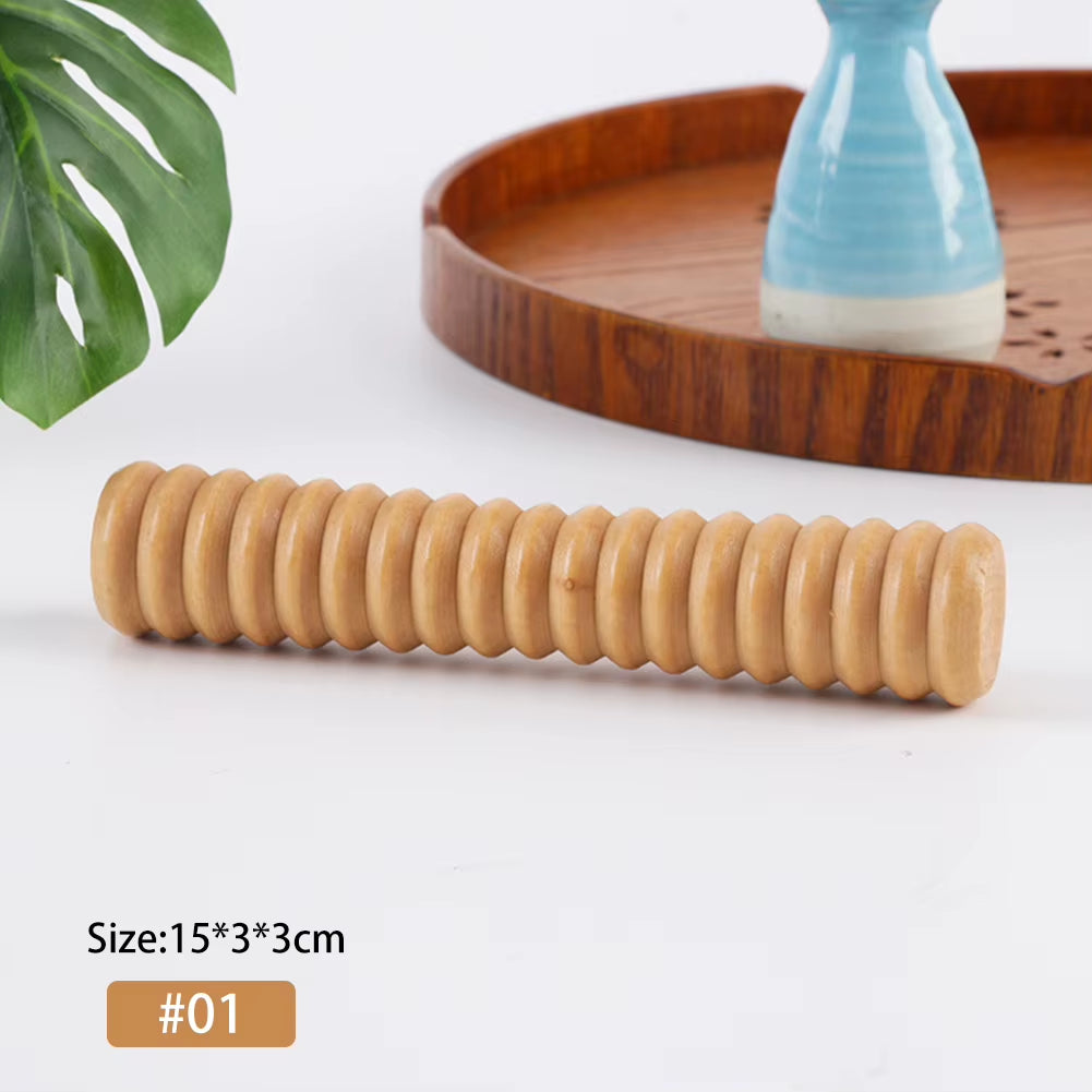 Wooden Body Massage Tool Foot Reflexology Acupuncture Thai Massage Roller Therapy Meridians Scrap Lymphatic Health Care