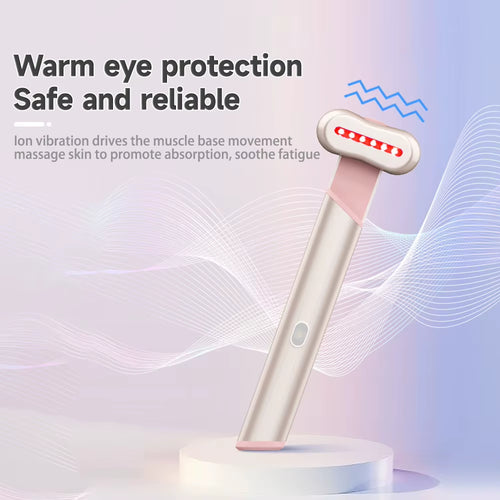 EMS Microcurrent Facial Lifter - Red Light Therapy & Anti-Wrinkle Device for Eye Neck Massage, Skin Tightening