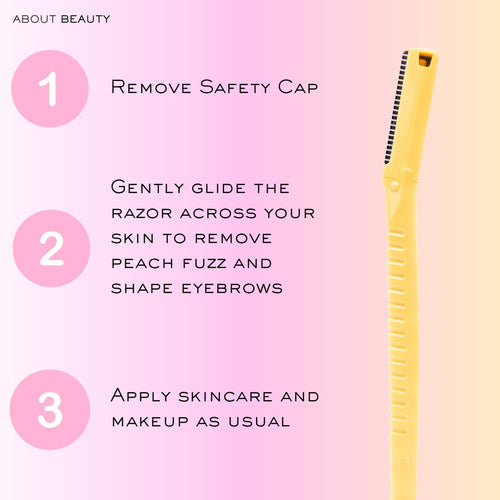 Face N Brow - 3 Beauty Groomers for Hair Removal, Ideal for Shaving, Exfoliating, Dermaplaning and Brow Shaping, Japanese Steel Gently Removes Facial Hair