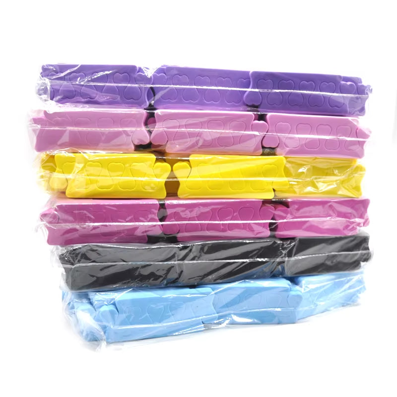 50Pcs/Pack Nail Art Tool Finger Toe Separators Nail Polish Feet Care Sponge Toe Separators Bulk Manicure Pedicure Salon/Home