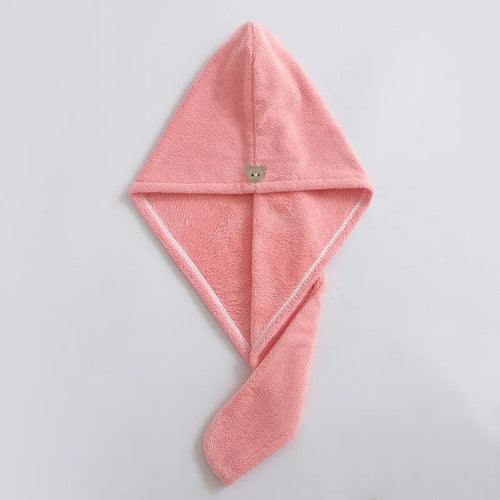 Microfiber Hair Towel,Super Absorbent Hair Towel .Care Cap with Button.Wrap Fast Drying Hair Wraps for Women Bathroom Accessori