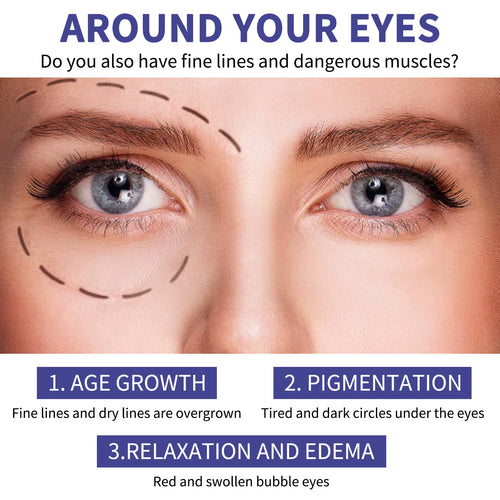 Collagen Retinol Eye Cream Lifting Firming Wake up Cream Removal Puffiness Fine Lines Moisturizer Brighten for Sensitive Skin