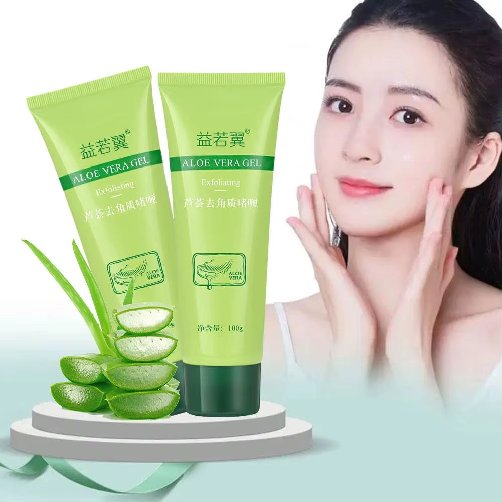 Face Exfoliating Gel Aloe Vera Facial Exfoliating Scrub Cleanses Remove Blackhead Moisturizing Shrink Pores Skin Care 30G-100G